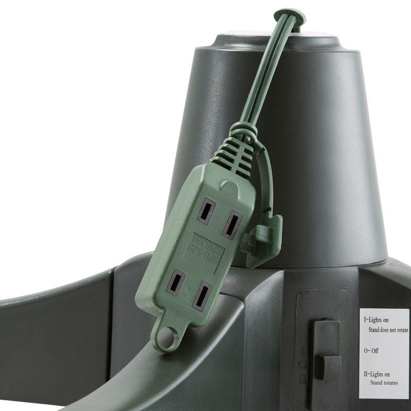 Casafield Rotating Christmas Tree Stand - 360-Degree Revolving Base for Up to 7.5 FT Artificial Tree, Green