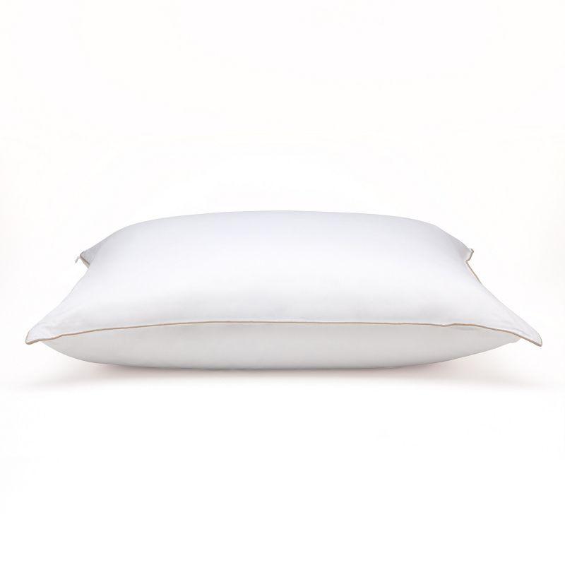 Soft White Goose Down Hypoallergenic Pillow for Stomach Sleepers