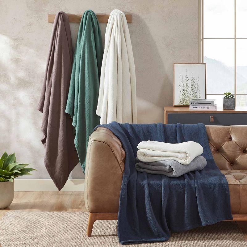 Eddie Bauer Herringbone Cotton Reversible Blanket