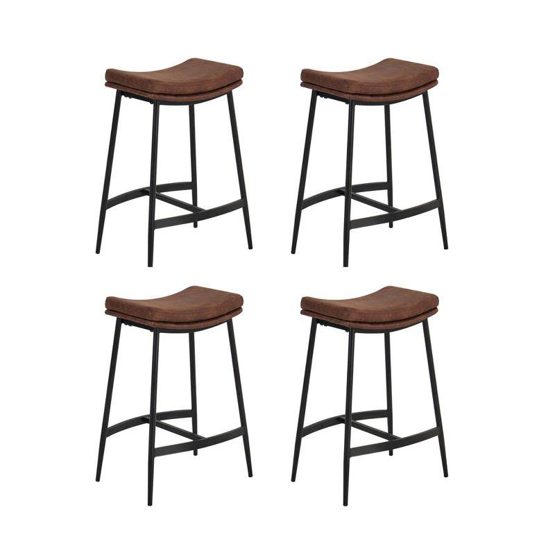 Nathan James Set of 4 Arlo Backless Counter Height