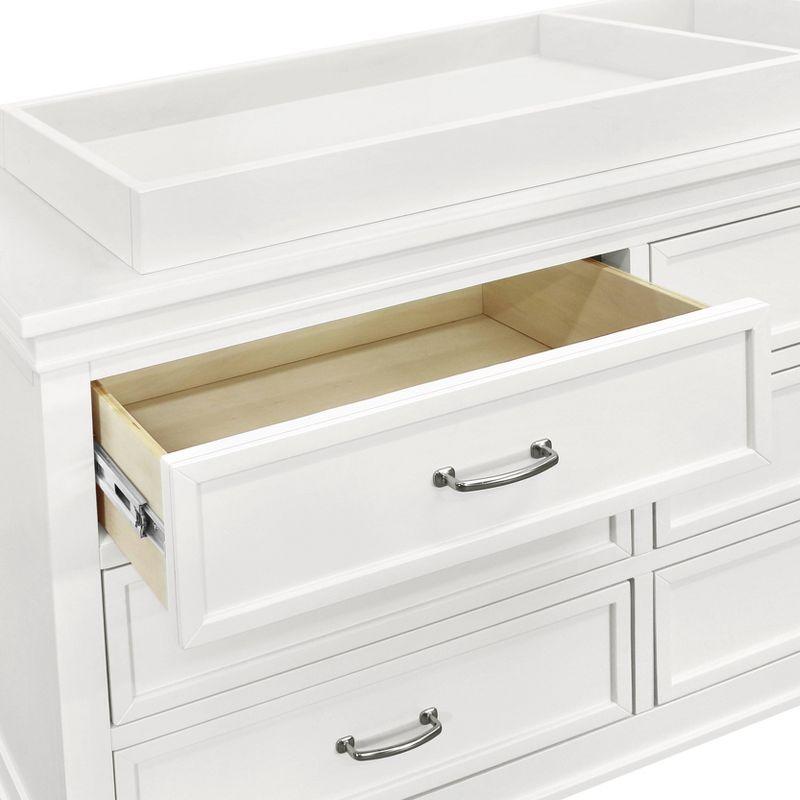 Elegant French Country Warm White 6-Drawer Nursery Dresser