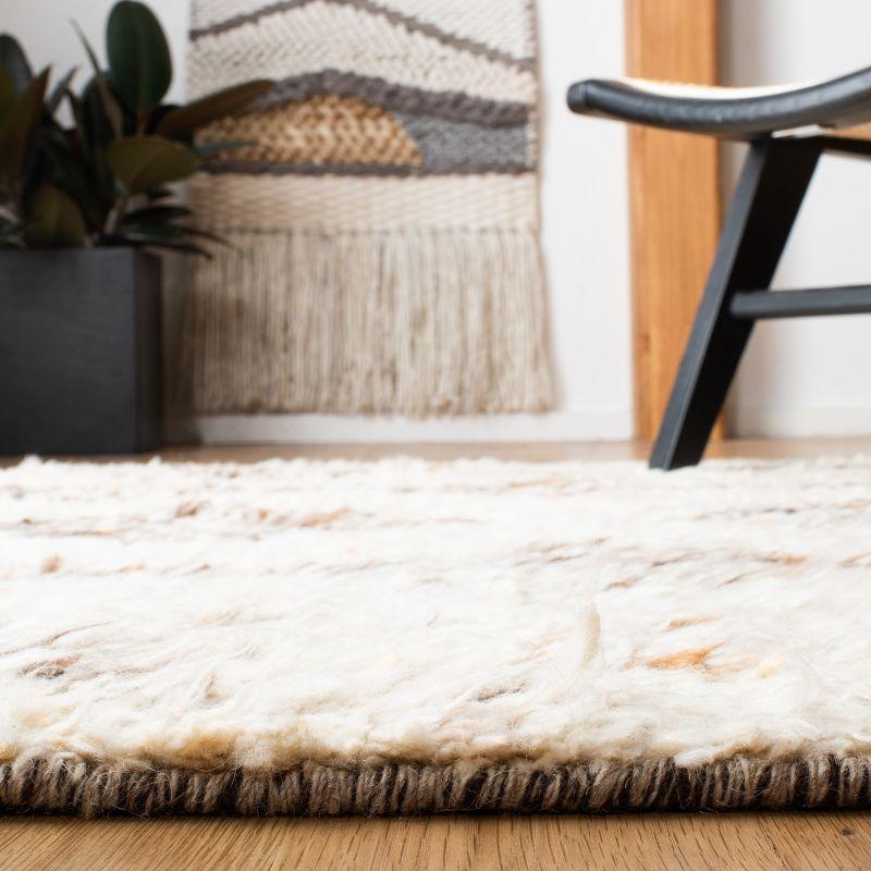Kenya KNY115 Handmade Indoor Area Rug - Ivory/Brown - 6'x9' - Safavieh