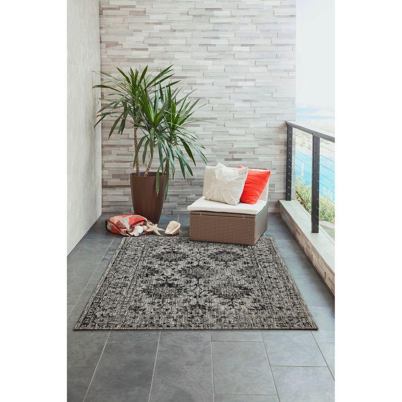 Liora Manne Carmel  Indoor/Outdoor Rug  Black..