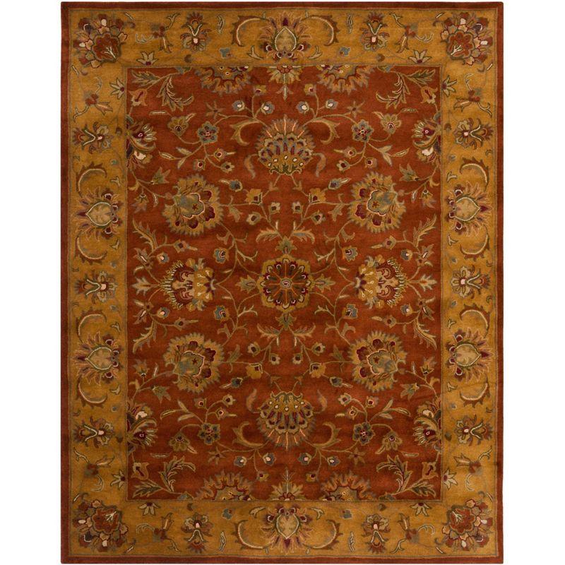 Heritage HG820 Hand Tufted Area Rug - Red/Natural - 7'6"x9'6" - Safavieh.