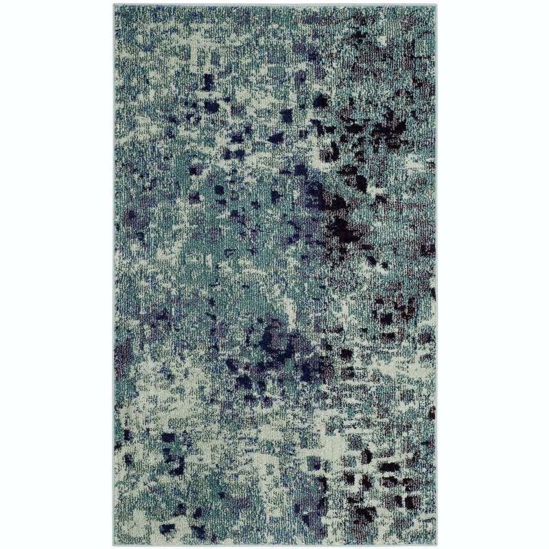 Monaco MNC225 Power Loomed Indoor Accent Rug - Light Blue/Multi - 3'x5' - Safavieh