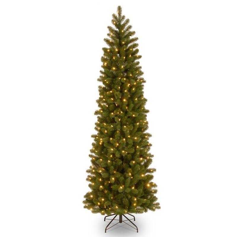 6.5' Green Douglas Fir Slim Pre-Lit Christmas Tree with Dual Color LED Lights