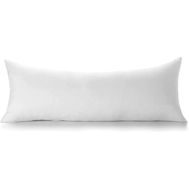 Luxurious White Goose Down Cotton Body Pillow