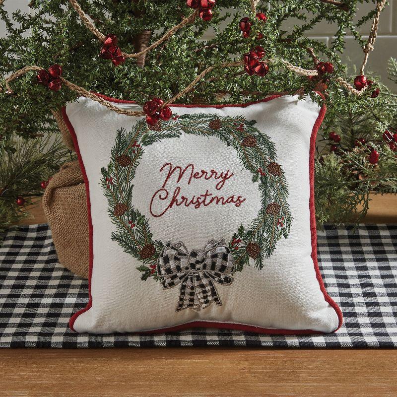 Park Designs Winter Pines Embroidered Pillow - Off-White