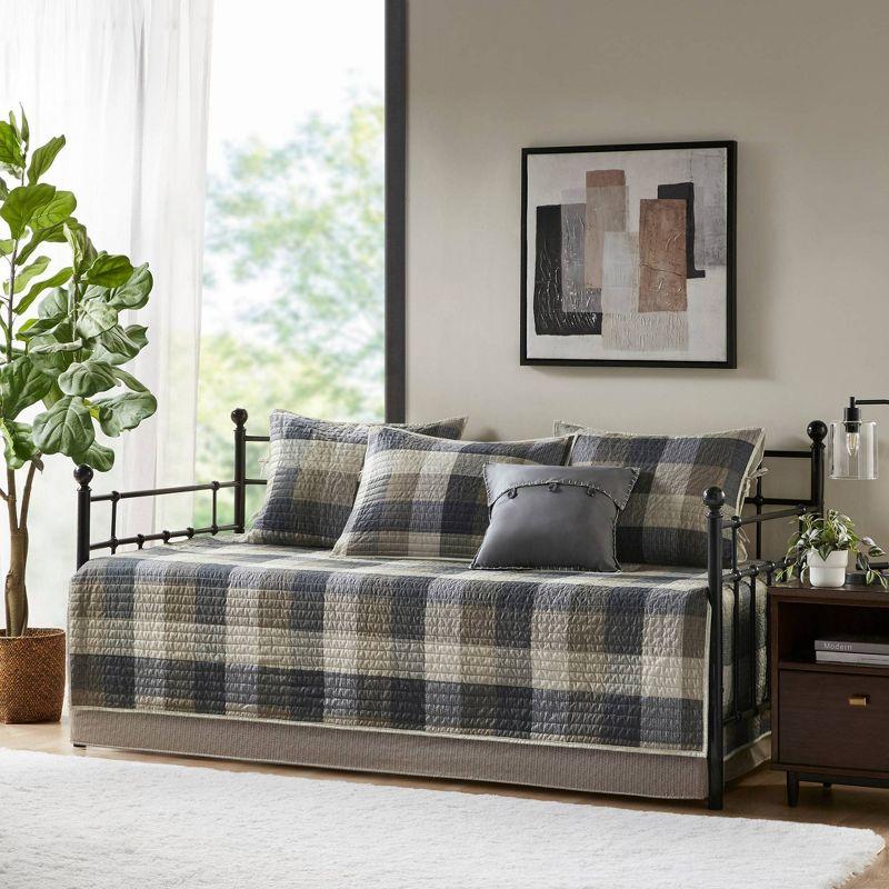 Ridge 3 Piece Reversible Plaid Daybed Cover Set