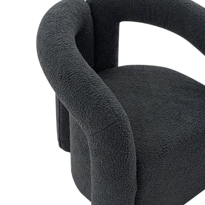 Darian Modern Boucle Upholstered Accent Chair Black - Manhattan Comfort