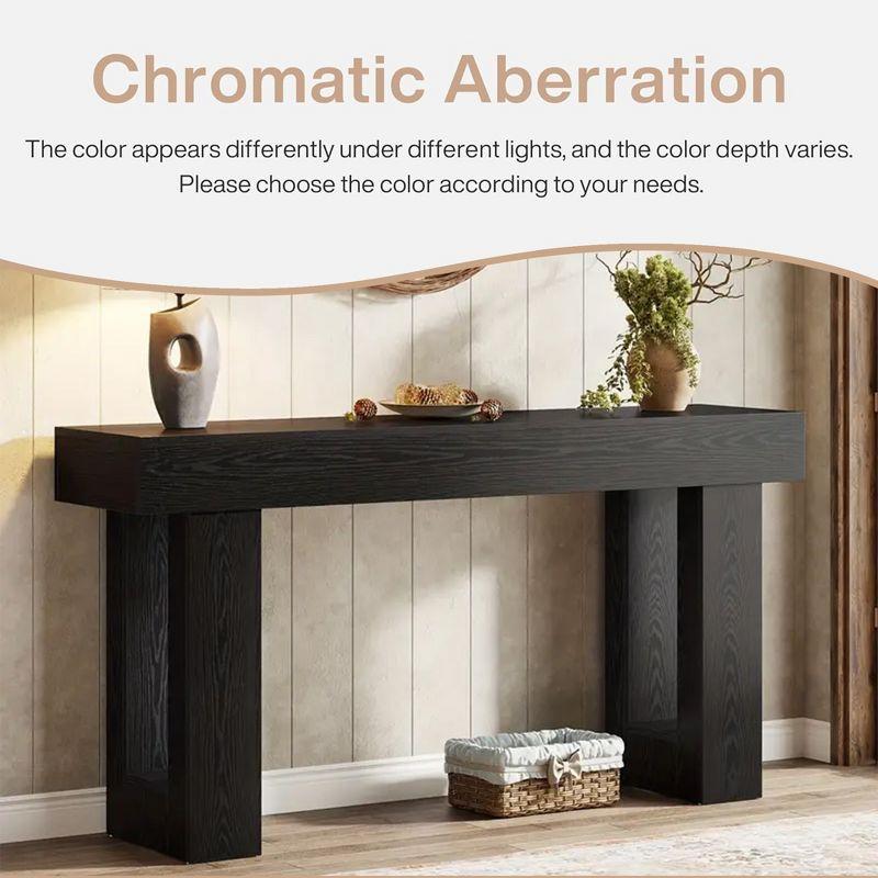 GIODIR 63 Inch Long Console Table, Rustic Wooden Sofa Table Behind Couch, Farmhouse Entryway Table, Industrial Accent Furniture For Entrance, Foyer, Hallway, Living Room