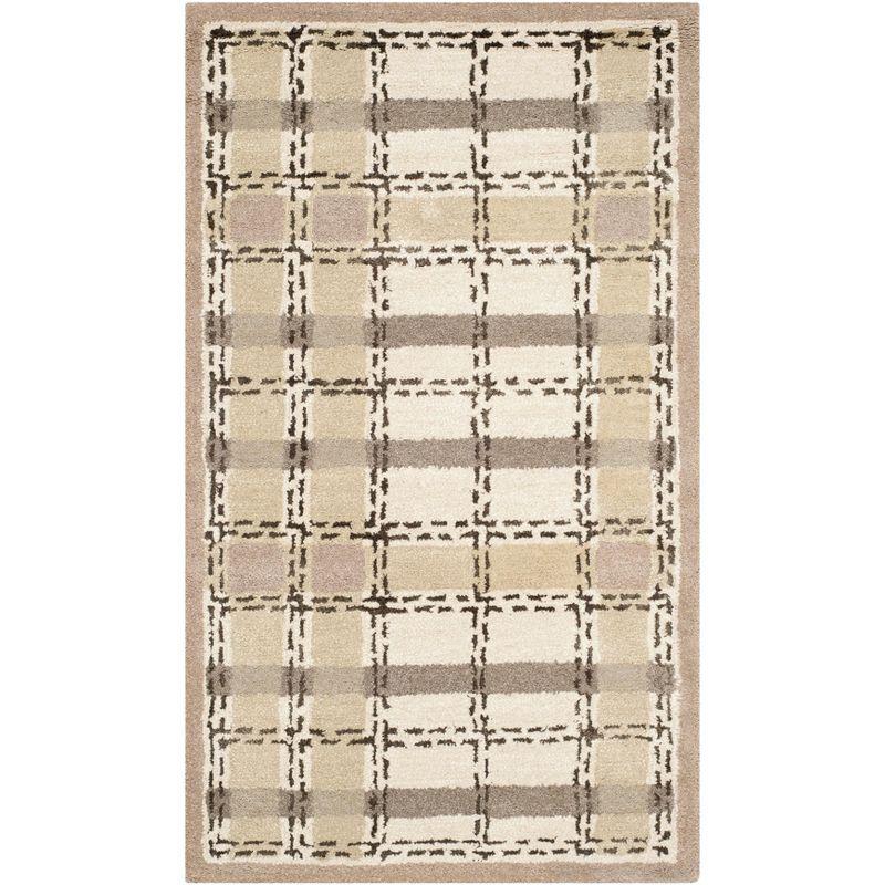 Martha Stewart Hand Tufted 70% Wool And 30% Viscose Plaid Rug
