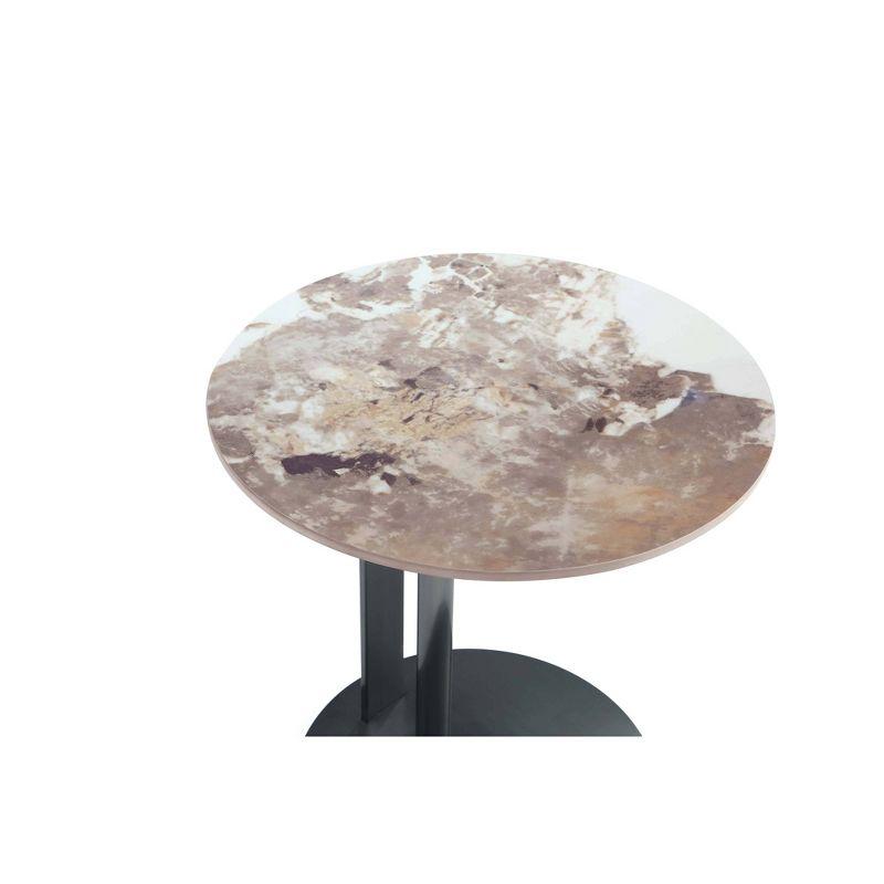 Manhattan Comfort Alondra Sintered Stone Top End Table Black