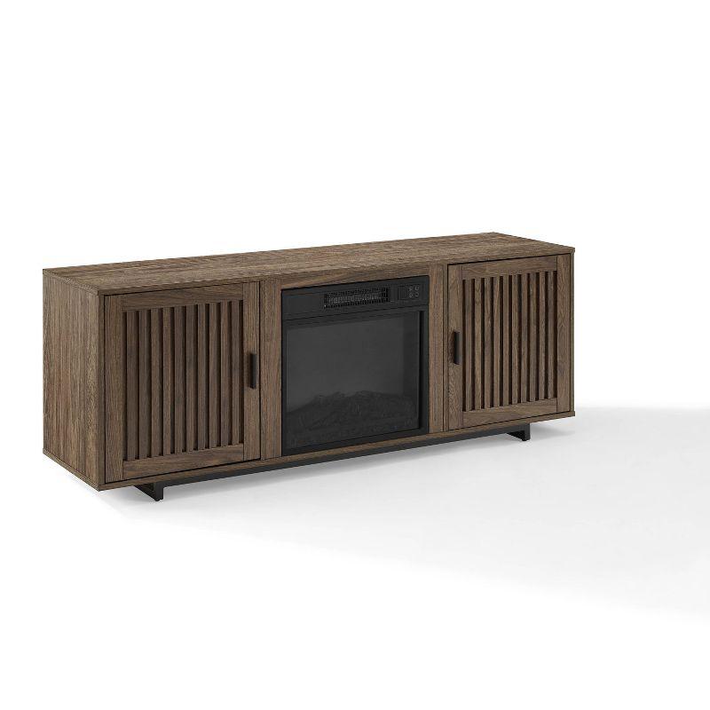 58" Silas Low Profile TV Stand for TVs up to 65" with Fireplace Walnut - Crosley