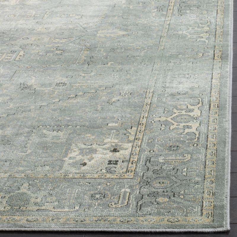 Vintage VTG114 Power Loomed Indoor Skid-Resistant Area Rug - Grey/Multi - 6'7"x9'2" - Safavieh