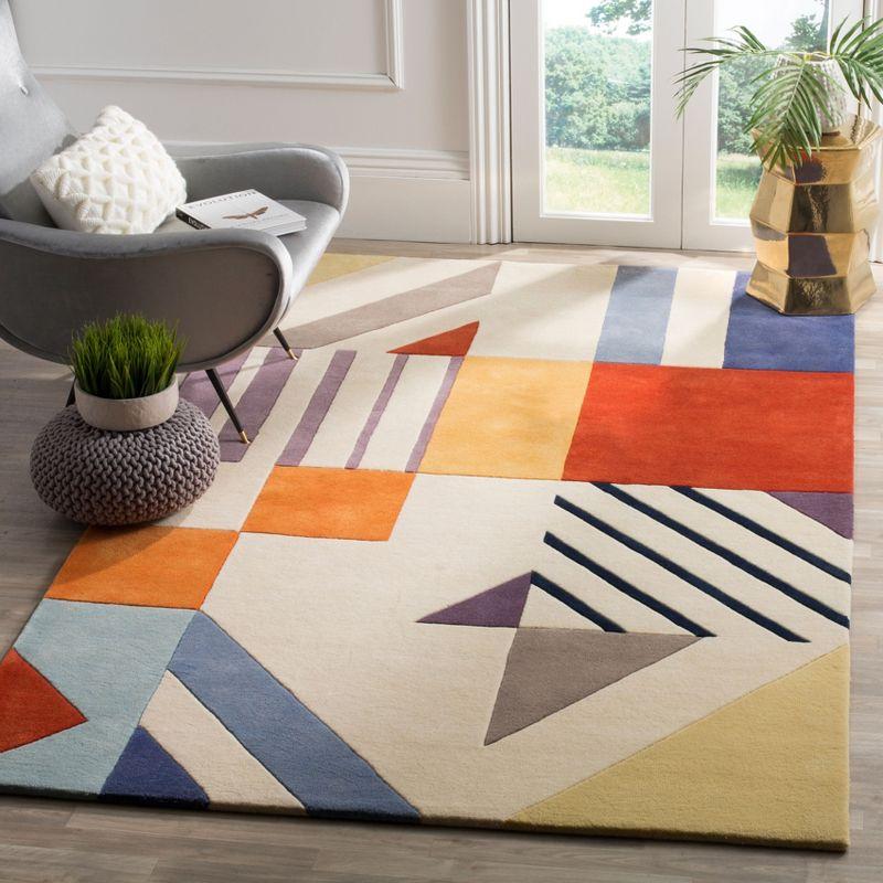 Tripoli Hand Tufted Wool Ivory/Blue/Red/Yellow Rug