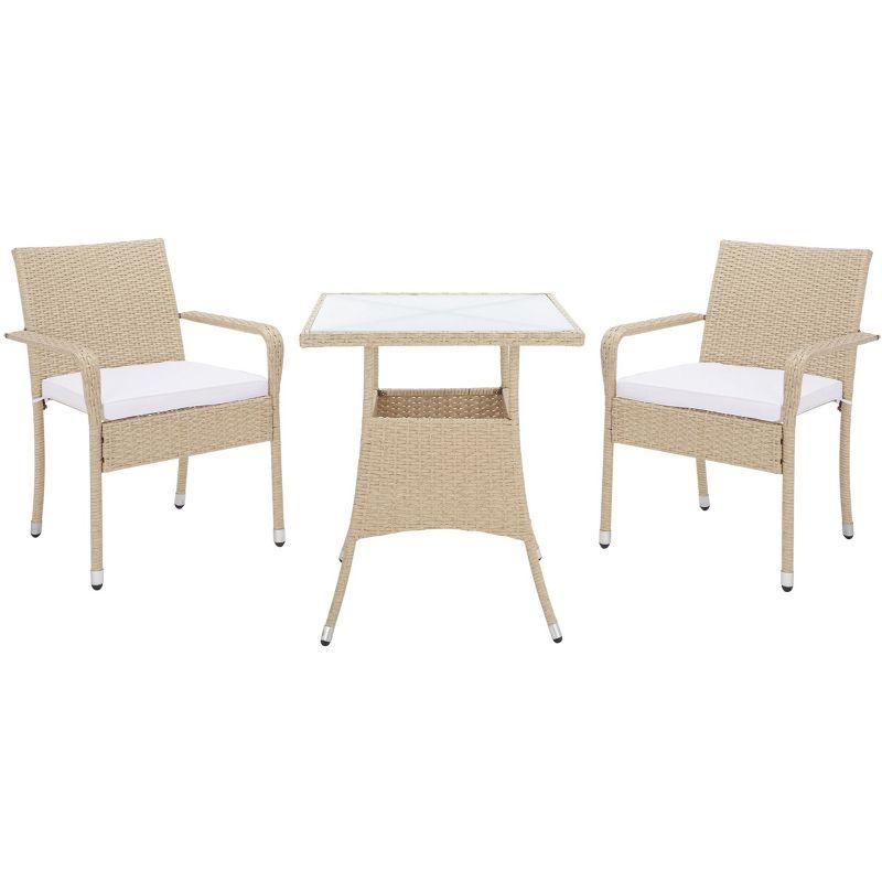 Laban Bistro Set - Outdoor - PAT7718 - Beige/White - Safavieh