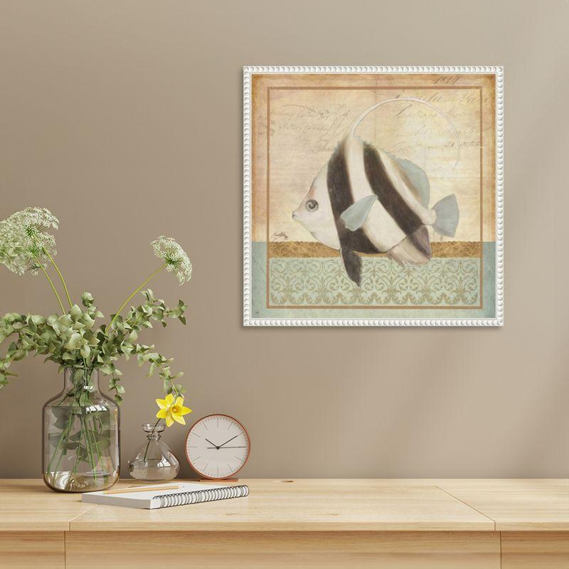 Amanti Art Vintage Fish I by Elizabeth Medley Framed Canvas Wall Art