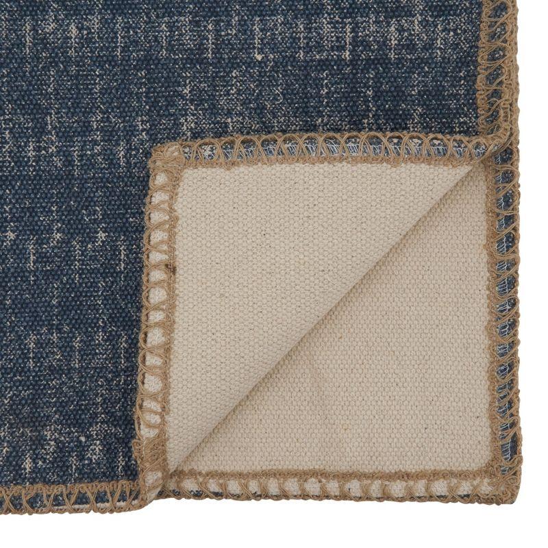 Saro Lifestyle Jute Whipstitch Runner, Denim, 13" x 72"