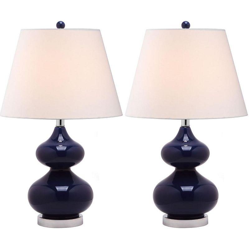 Eva Double Gourd Table Lamp (Set of 2) - 24 Inch Height - LIT4086 - Navy - Safavieh