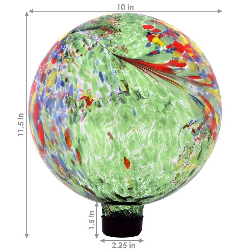 Green Artistic 10-Inch Glass Outdoor Gazing Globe