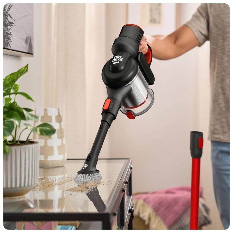 Dirt Devil Standing Cordless Stick Vacuum Red/Black - BD57000V: Lightweight, Rechargeable, Multi-Surface, Washable Filter