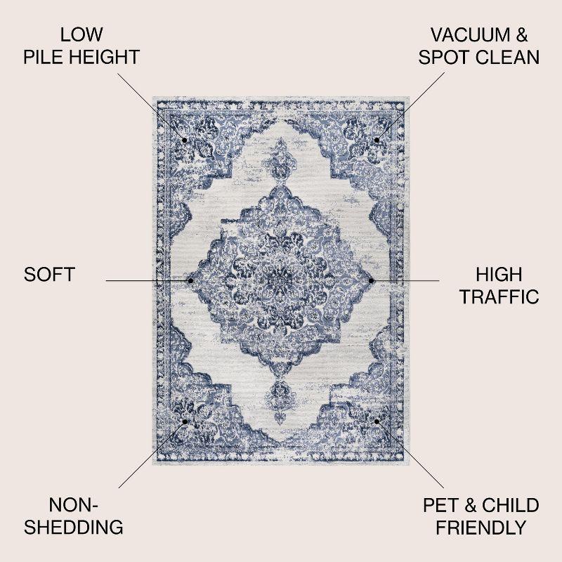 Alhambra Ornate Medallion Modern Indoor Area Rug - JONATHAN Y