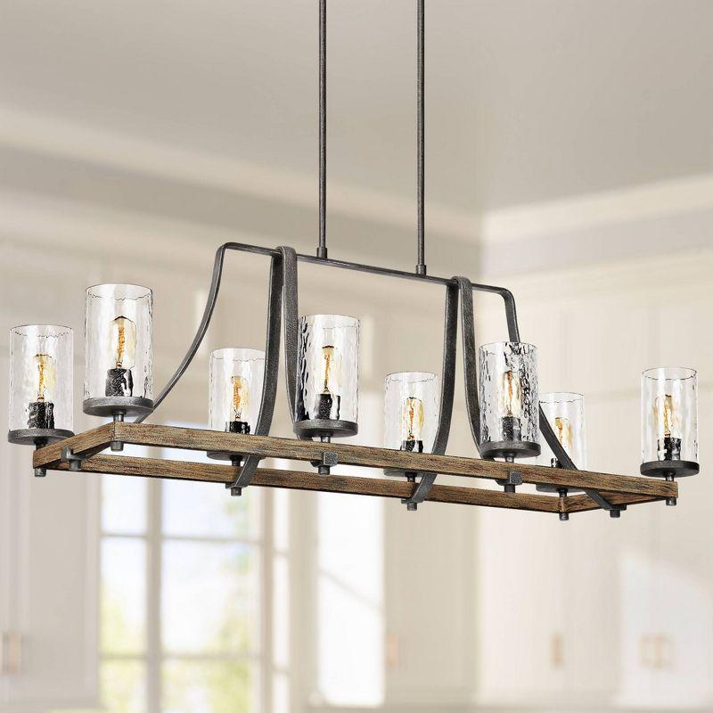 Steffens Wood & Iron Linear Chandelier (46")