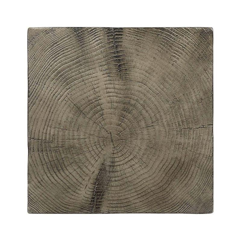13" Zahi Accent Table Weathered Oak Finish - Acme Furniture: Modern Rectangle Cement, Space-Saving Design