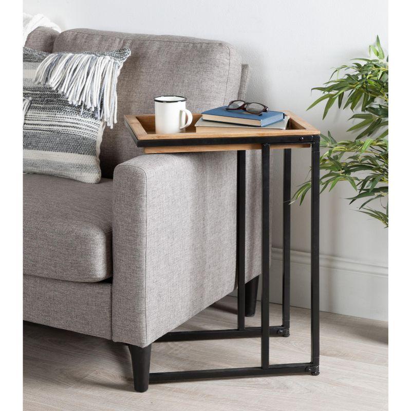 Kate and Laurel Lockridge Wood and Metal C-Table