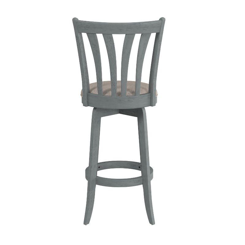 30" Savana Swivel Barstool Blue Wirebrush/Cream: Upholstered, Wood Frame - Hillsdale Furniture