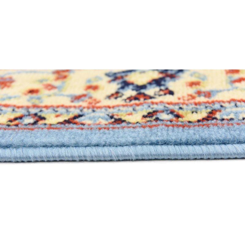 Unique Loom Reza Collection Area Rug - Washington (4' 1" x 6' 1" Rectangle Light Blue/Cream)