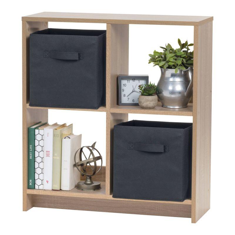 Ash Brown Adjustable 4-Cube Heavy Duty Organizer Shelf