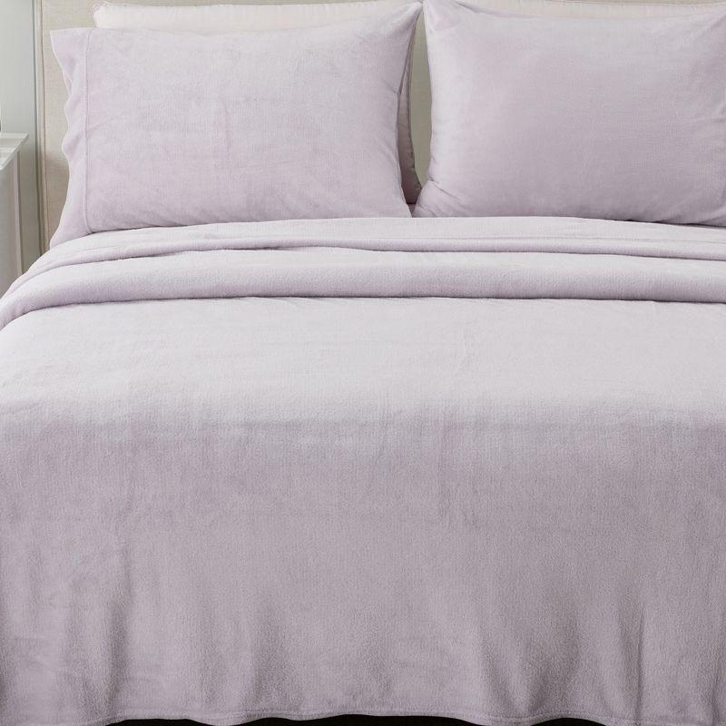 Solid Velvet Plush Fleece Sheet Set - Great Bay Home