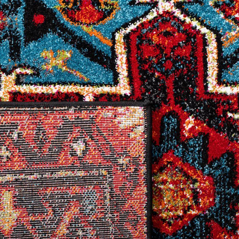 Vintage Hamadan VTH211 Power Loomed Indoor Area Rug - Red/Light Blue - 5'3"x7'6" - Safavieh