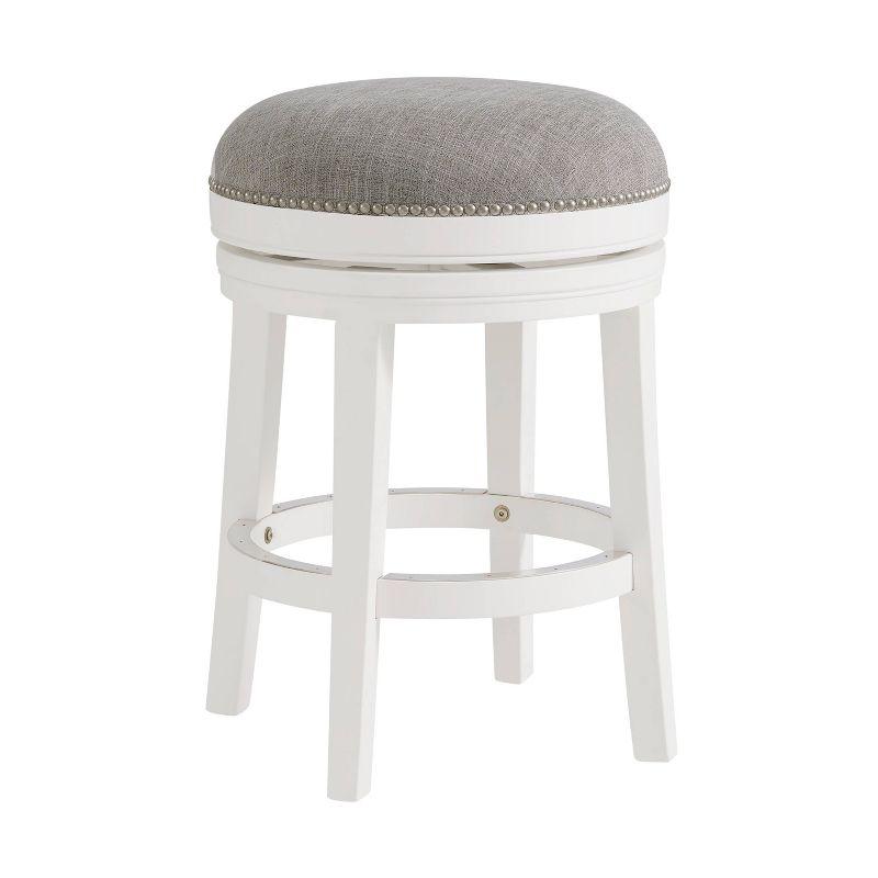 Clara Solid Rubber Wood Swivel Counter And Bar Stool