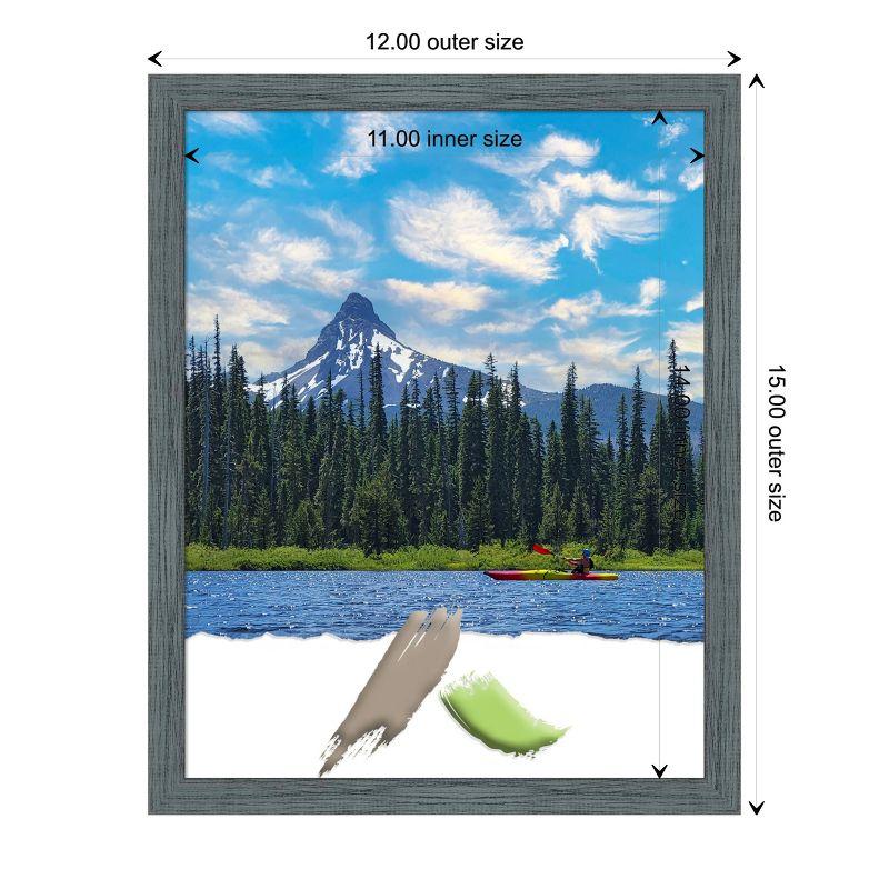 Dixie Blue Grey Rustic Narrow Wood 11x14 Picture Frame