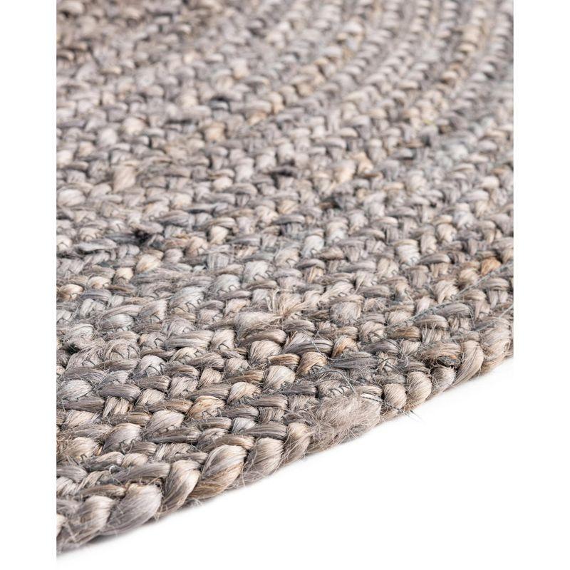 Unique Loom Braided Jute Dhaka Solid Indoor Braided Area Rug