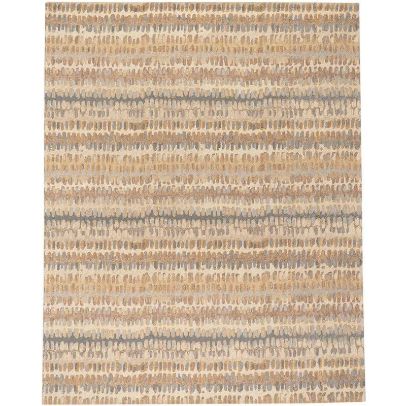 Paint Chip Natural Hand Micro Hooked Wool Rug