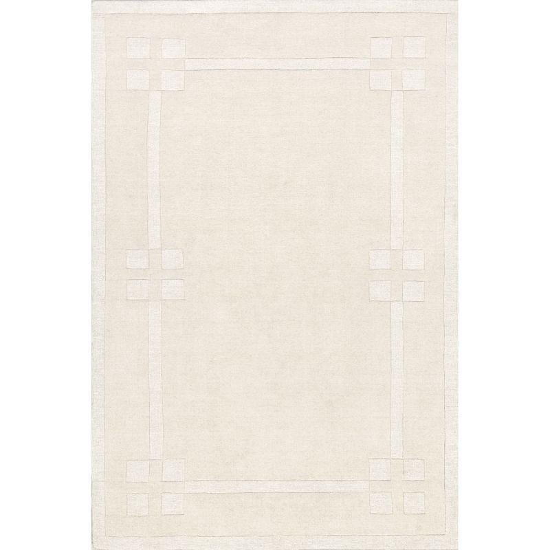 Latitude Run® Rune Bordered Wool-Blend Area Rug