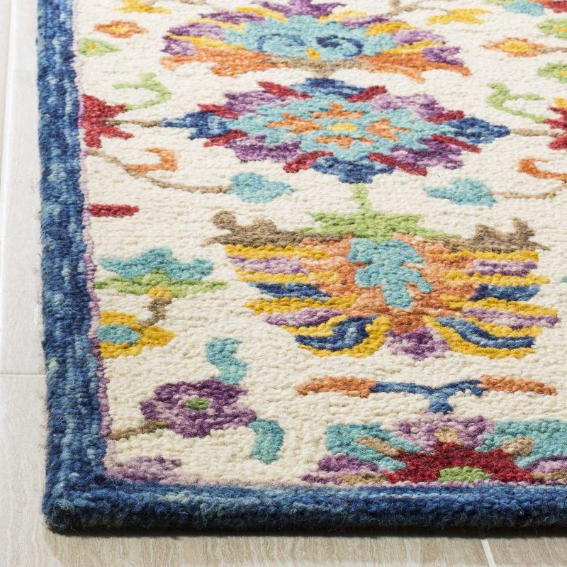 Aspen APN509 Hand Tufted Indoor Area Rug - Ivory/Blue - 5'x5' - Safavieh
