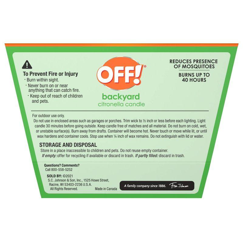 OFF! 18oz Citronella Candle Outdoor Bug Deterrent Mosquito Candle - 18oz