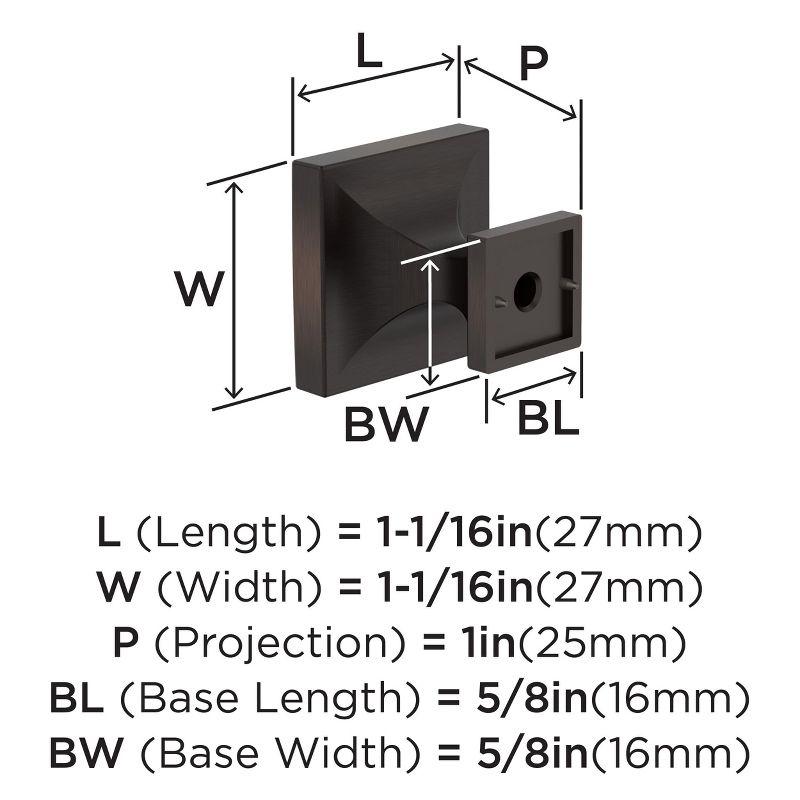 Pedestal 1-1/16" Square Knob Multipack