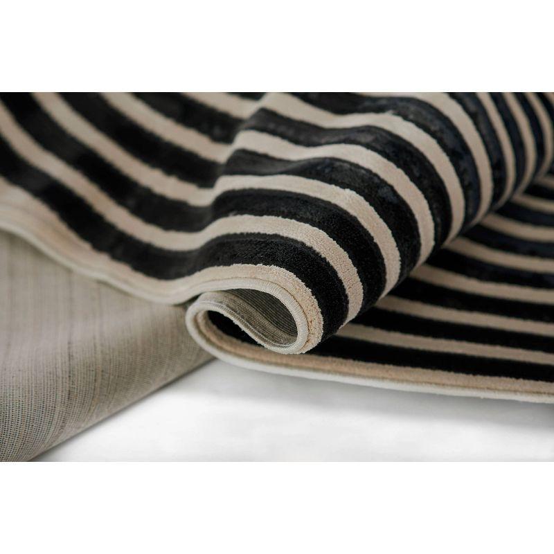 Momeni 7'10"x9'10" Xander Dean Machine Loomed Area Rug Ivory: Geometric Pattern, Low Pile, Indoor Use, Jute Backing