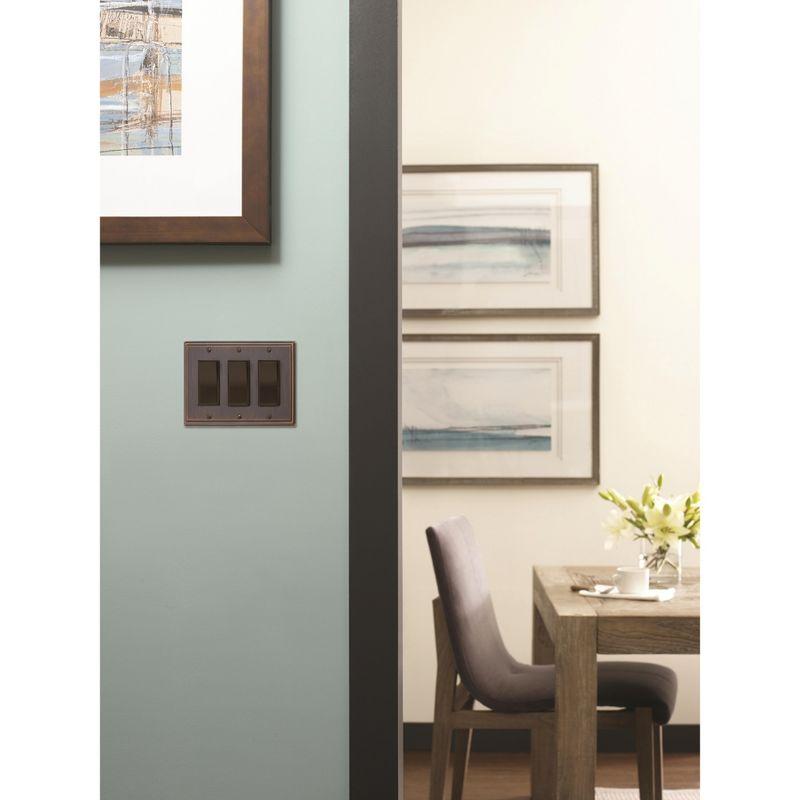 Oil Rubbed Bronze Triple Rocker Switch Wall Plate