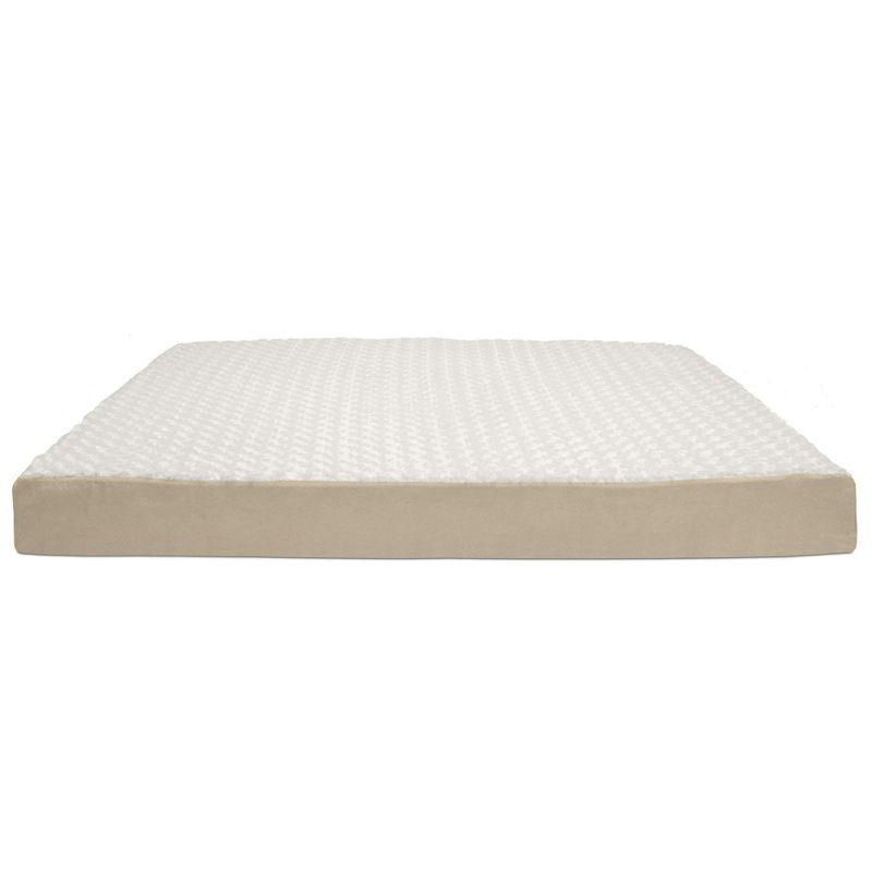 FurHaven Ultra Plush Faux Fur & Suede Orthopedic Foam Deluxe Mattress Dog Bed
