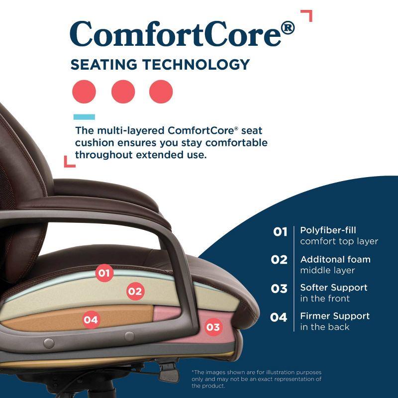 La-Z-Boy La-Z-Boy® Nova Executive Office Chair, Patented AIR Ergonomic Support Technology®, High-Back Premium Comfort & Support, Vegan PU Leather