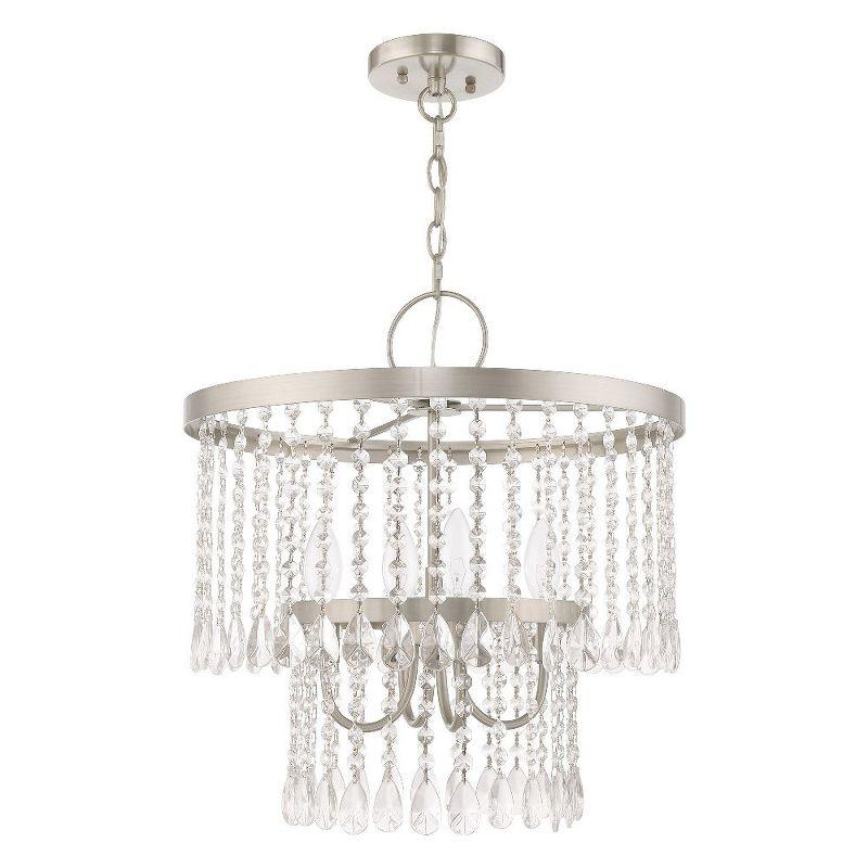 Livex Lighting Elizabeth 4 - Light Chandelier in  Brushed Nickel