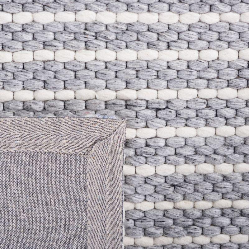 Marbella MRB207 Hand Woven Indoor Accent Rug - Grey/Ivory - 4'x6' - Safavieh