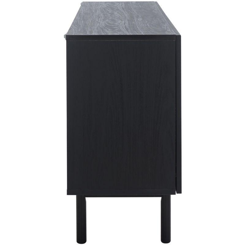Piran 4 Door 2 Shelf Media Stand - MED9611 - Black/Gold - Safavieh